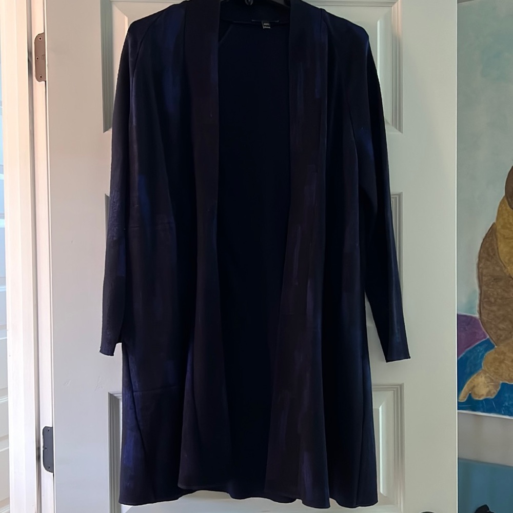 Eileen Fisher open long ( above knees) cardigan sweater